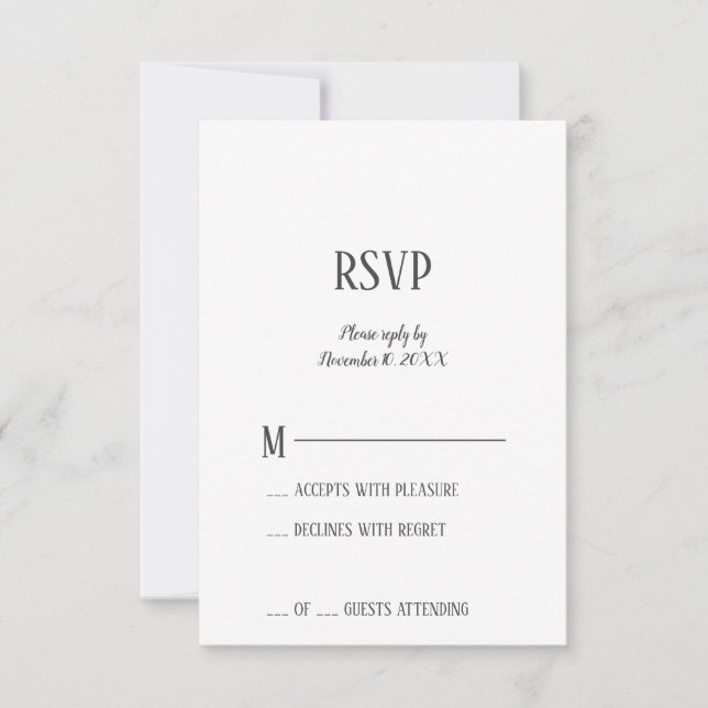 Minimalist Retirement Party RSVP Card (Front)