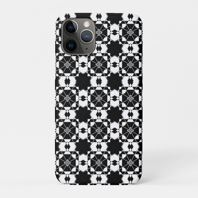 Minimalist retro check pattern – Monochrome design Case-Mate iPhone Case (Back)