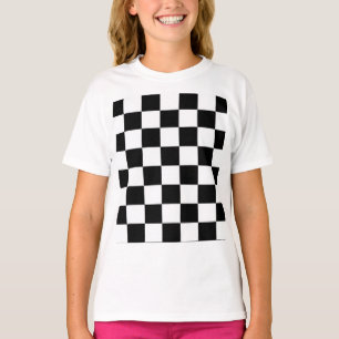 Minimalist Retro Checkered – Monochrome Streetwear T-Shirt