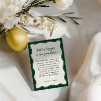 Minimalist Retro Emerald Green Wedding Welcome