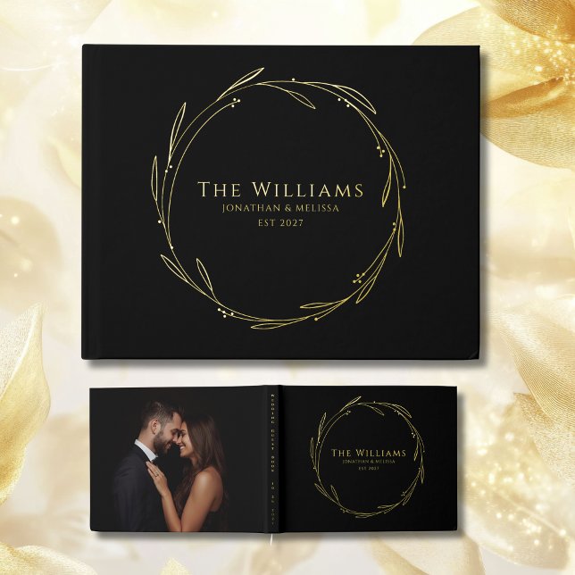 Minimalist Retro Foil Guest Book Photo Guestbook (Creator Uploaded)