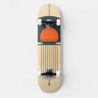 Minimalist Retro Graphic Design Skateboard