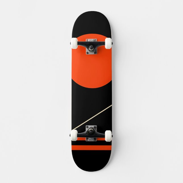 Minimalist Retro Graphic Design Skateboard (Front)