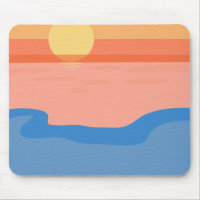 Minimalist retro orange sunset