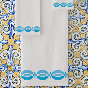 Minimalist Retro Pattern Customisable Bath Towel Set