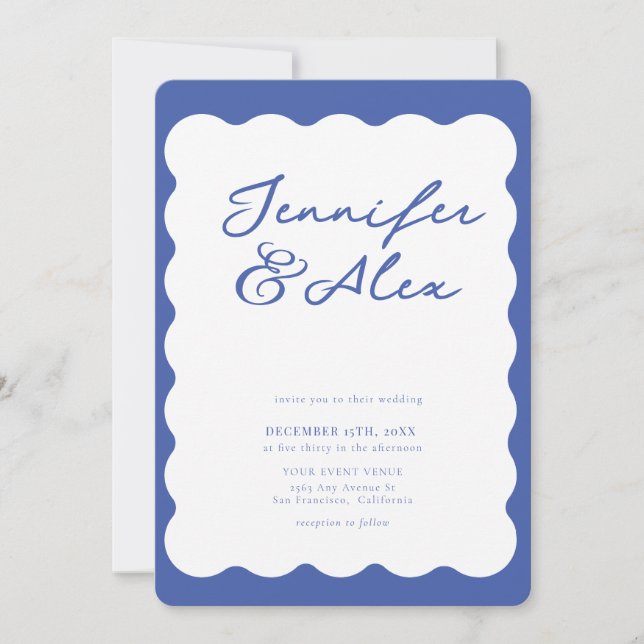 Minimalist Retro Photo Collage Wedding Invitations (Front)