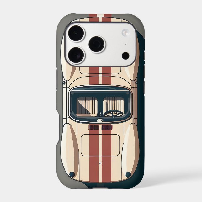 Minimalist Retro Racing Car Stripe (Back)