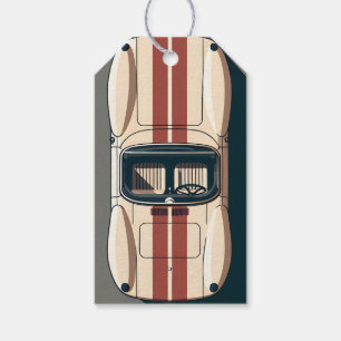 Minimalist Retro Racing Car Stripe Gift Tags