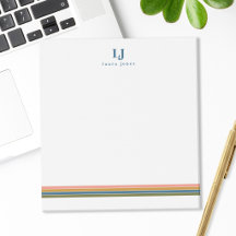 Minimalist Retro Stripes Monogram