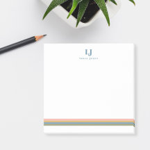 Minimalist Retro Stripes Monogram