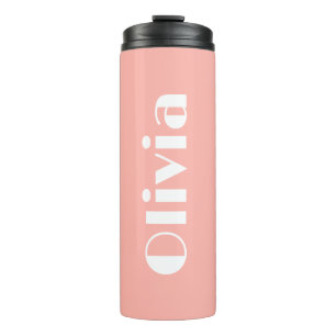 Minimalist Retro Text Personalised Name Tumbler