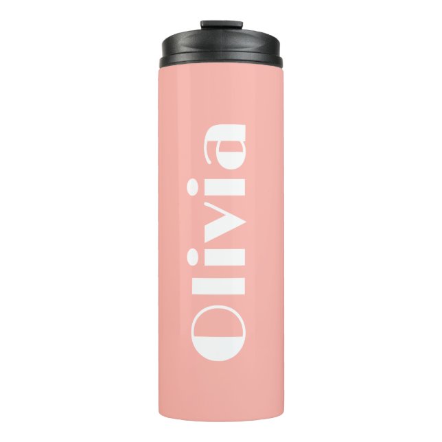 Minimalist Retro Text Personalised Name Tumbler (Front)