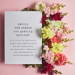 Minimalist Retro Typewriter Black White Wedding Invitation<br><div class="desc">Minimalist Retro Typewriter Black and White Wedding Invitation</div>