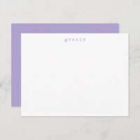 Minimalist Retro Typewriter Custom Name Lavender