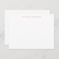 Minimalist Retro Typewriter Font Personalised Pink