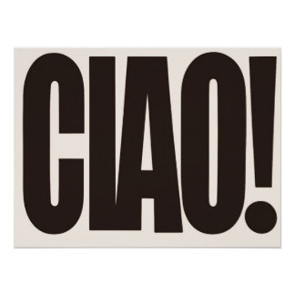 Minimalist Retro Typography Wall Art Poster -CIAO!
