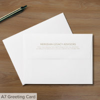 Minimalist Return Address Back Flap
