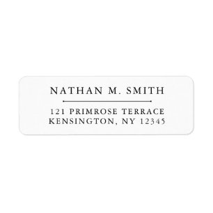 Minimalist Return Address Label