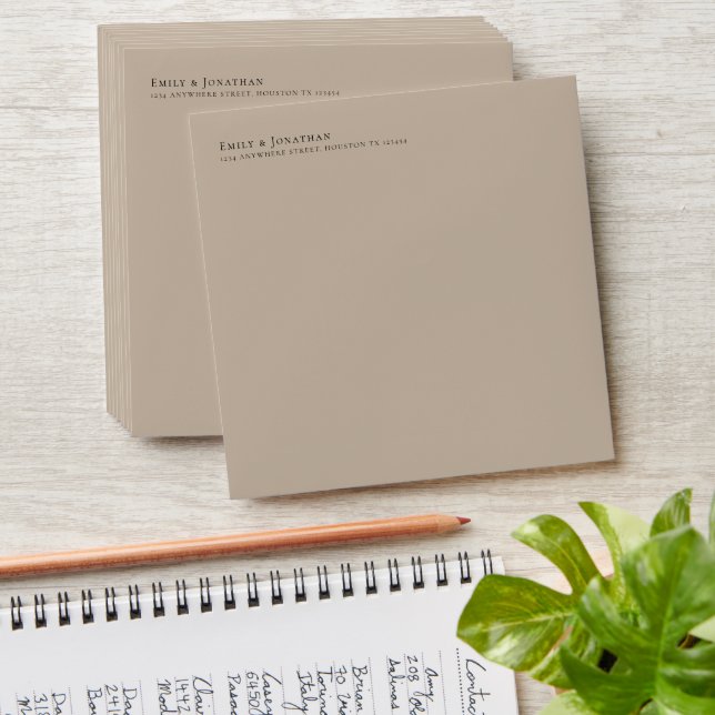 Minimalist Return Name Address Envelope (Stacked)