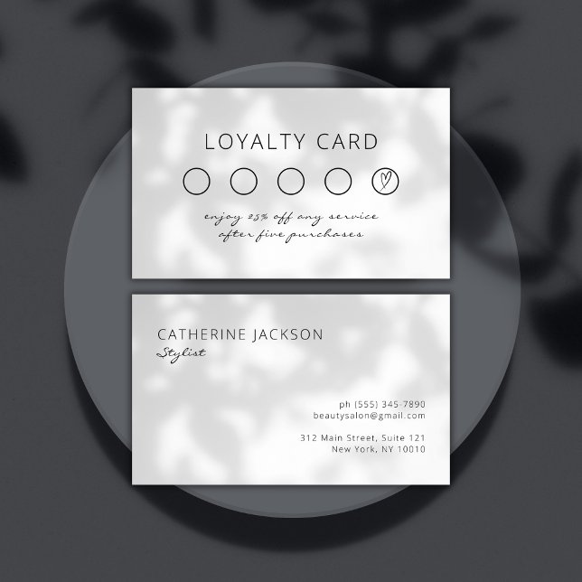 Minimalist Reward Card Salon Loyalty Card (Elegant Customizable Loyalty Card Template – Minimalist Reward Card for Small Business)