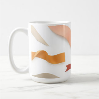 minimalist ribbon illustrations coffee mug