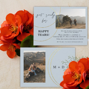 Minimalist Rings Engagement Party Invitation