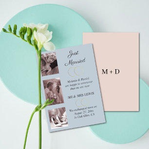 Minimalist Rings Wedding Announcement