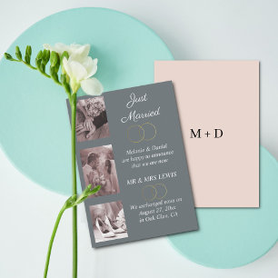 Minimalist Rings Wedding Announcement