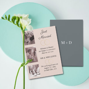 Minimalist Rings Wedding Announcement