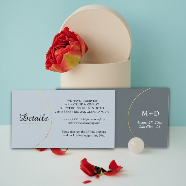 Minimalist Rings Wedding Details Enclosure Card (Creator Uploaded)
