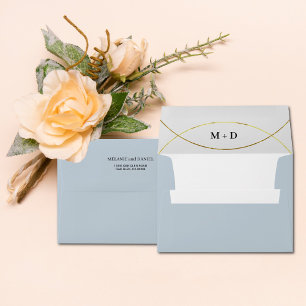 Minimalist Rings Wedding  Envelope
