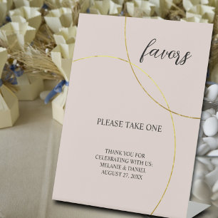 Minimalist Rings Wedding Favours Sign
