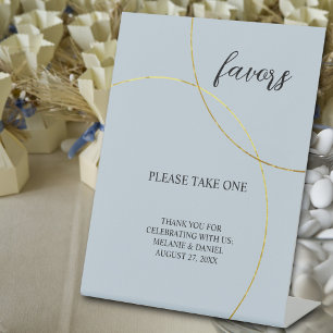 Minimalist Rings Wedding Favours Sign 