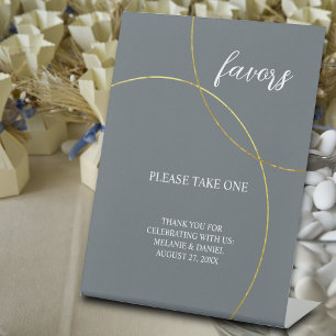 Minimalist Rings Wedding Favours Sign