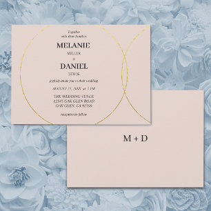 Minimalist Rings Wedding Invitation