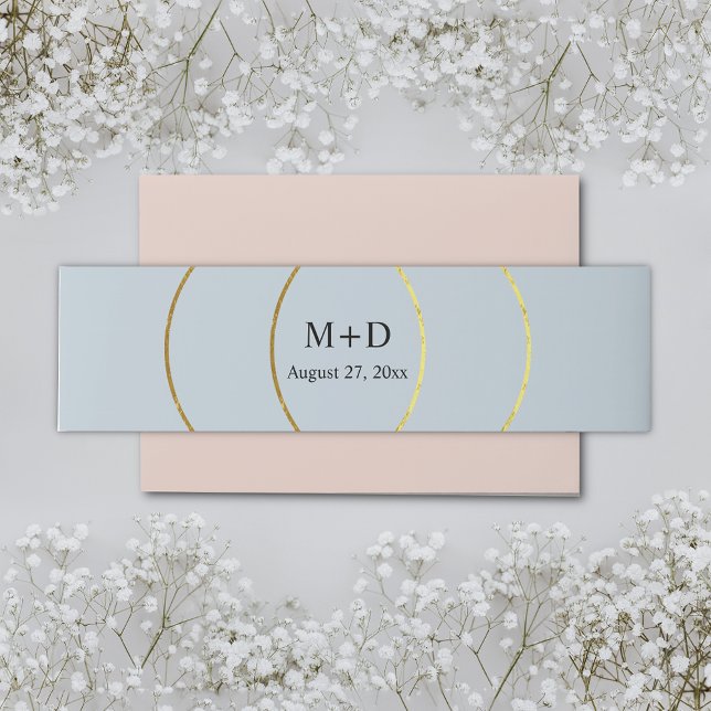 Minimalist Rings Wedding  Invitation Belly Band (Creator Uploaded)