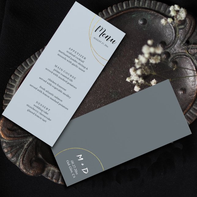 Minimalist Rings Wedding Menu (Creator Uploaded)