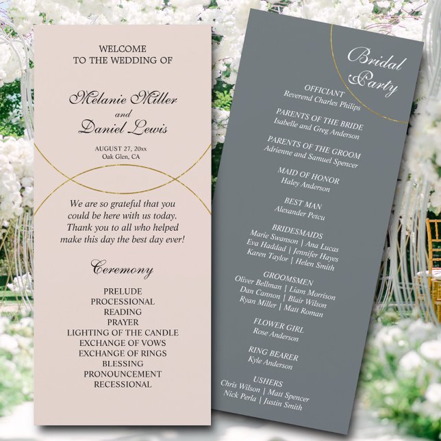 Minimalist Rings Wedding Program (Creator Uploaded)