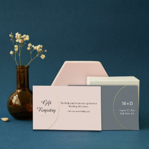 Minimalist Rings Wedding Registry Enclosure Card