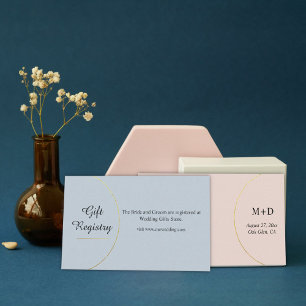 Minimalist Rings Wedding Registry Enclosure Card