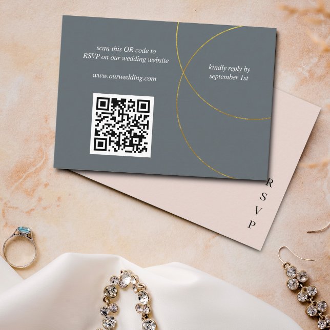 Minimalist Rings Wedding RSVP Enclosure Card (Creator Uploaded)