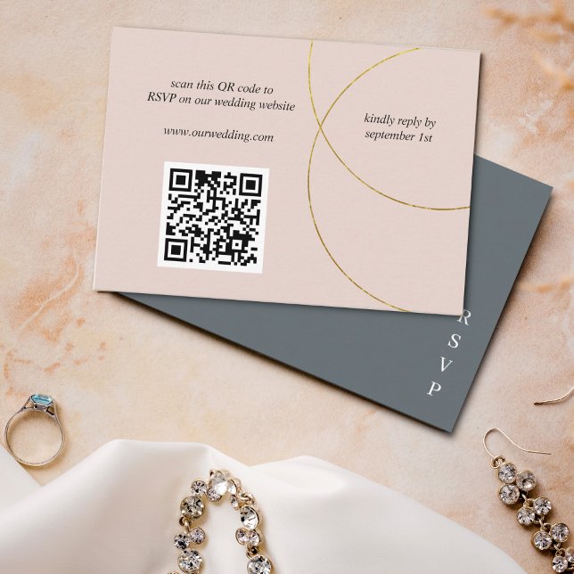 Minimalist Rings Wedding RSVP Enclosure Card (Creator Uploaded)