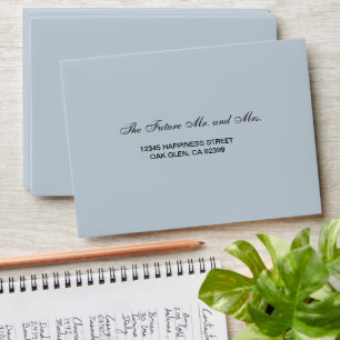 Minimalist Rings Wedding RSVP Envelope
