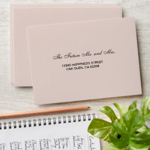 Minimalist Rings Wedding RSVP Envelope