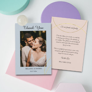 Minimalist Rings Wedding Thank you Enclosure Card