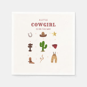 Minimalist Rodeo Cowgirl Baby Shower Napkin