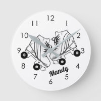 Minimalist Roller Skates Drawing Custom Name