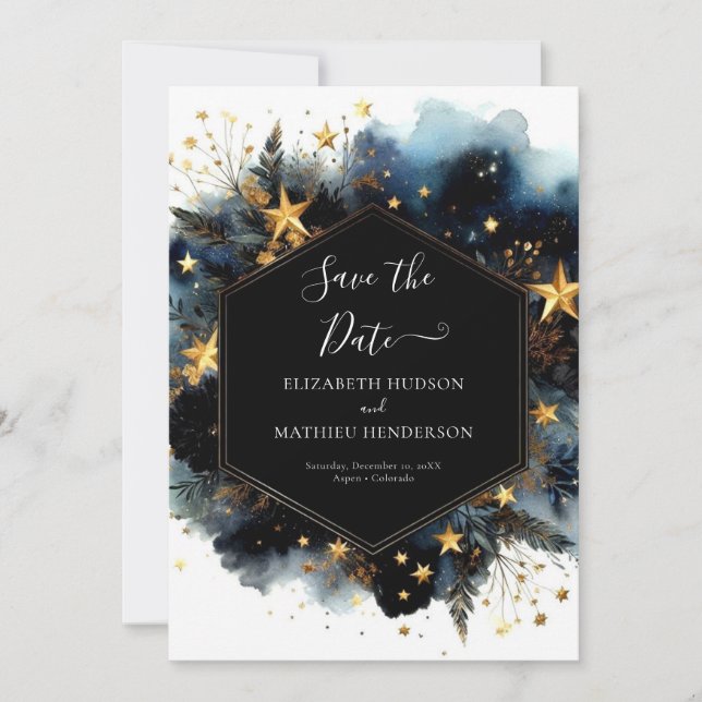 Minimalist Romance Celestial Wedding Save The Date (Front)