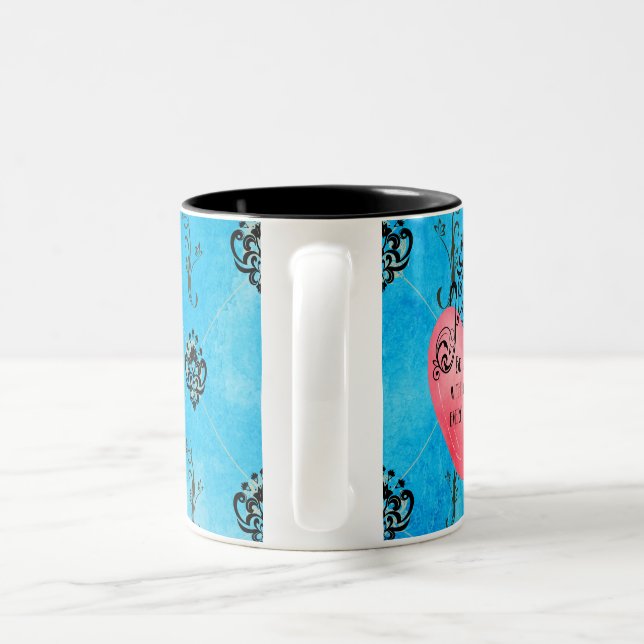 Minimalist Romantic Aesthetic Two-Tone Coffee Mug (Handle)