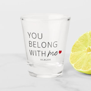 Minimalist Romantic Husband Anniversary Gift Shot Glass